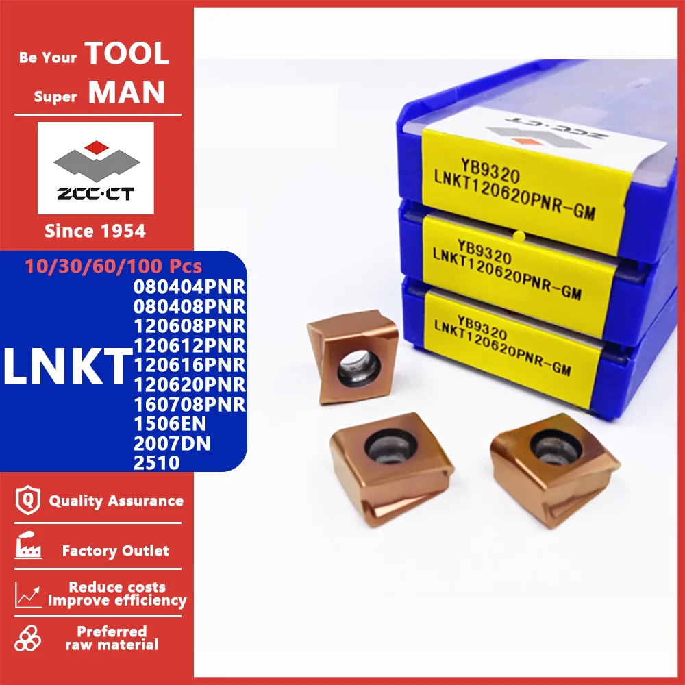 

ZCCCT 10~100Pcs LNKT 080404 080408 120608 120612 120616 120620 160708 1506EN 2007DN 2510 PNR GM ZR Carbide Inserts For Steel
