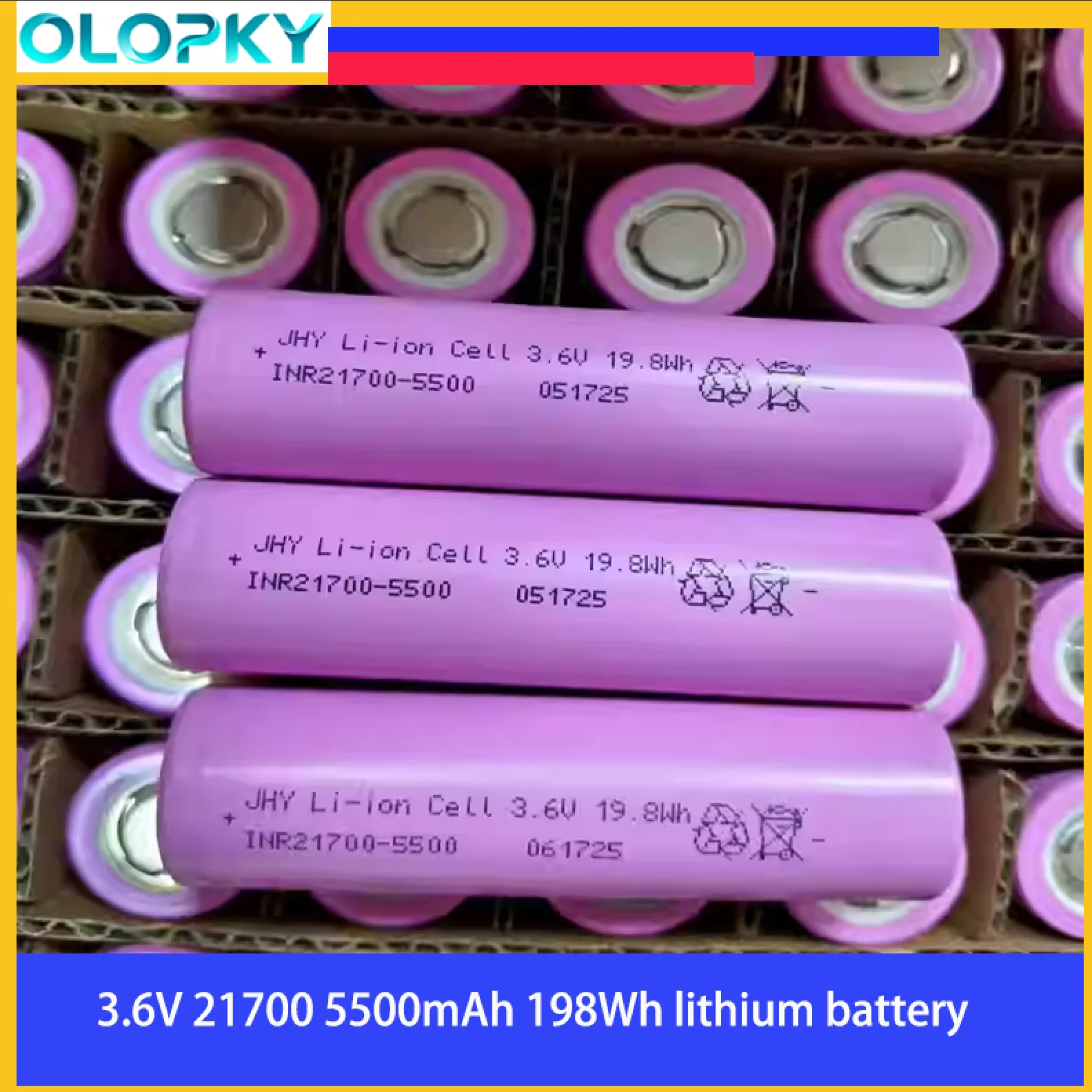 Аккумулятор 3.6V-5500mAh 21700, перезаряжаемая литиевая батарея, подходит для налобных фонарей, бритв, электрических игрушек, электроинструментов. (art.: 3920d82e7977c) - 3920d82e7977c