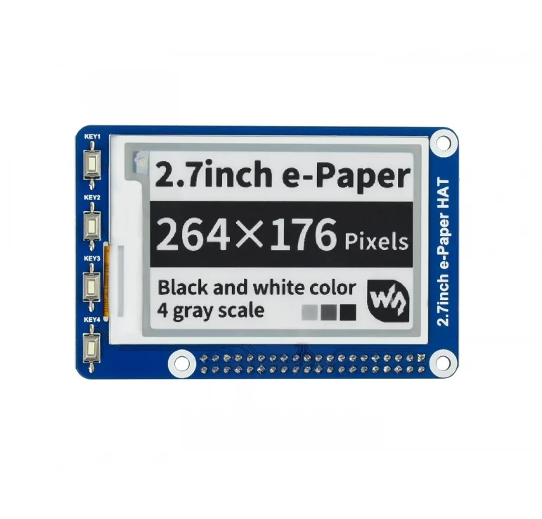 Дисплей e-Ink шляпы waveshare 264x176, 2,7 дюйма, интерфейс SPI