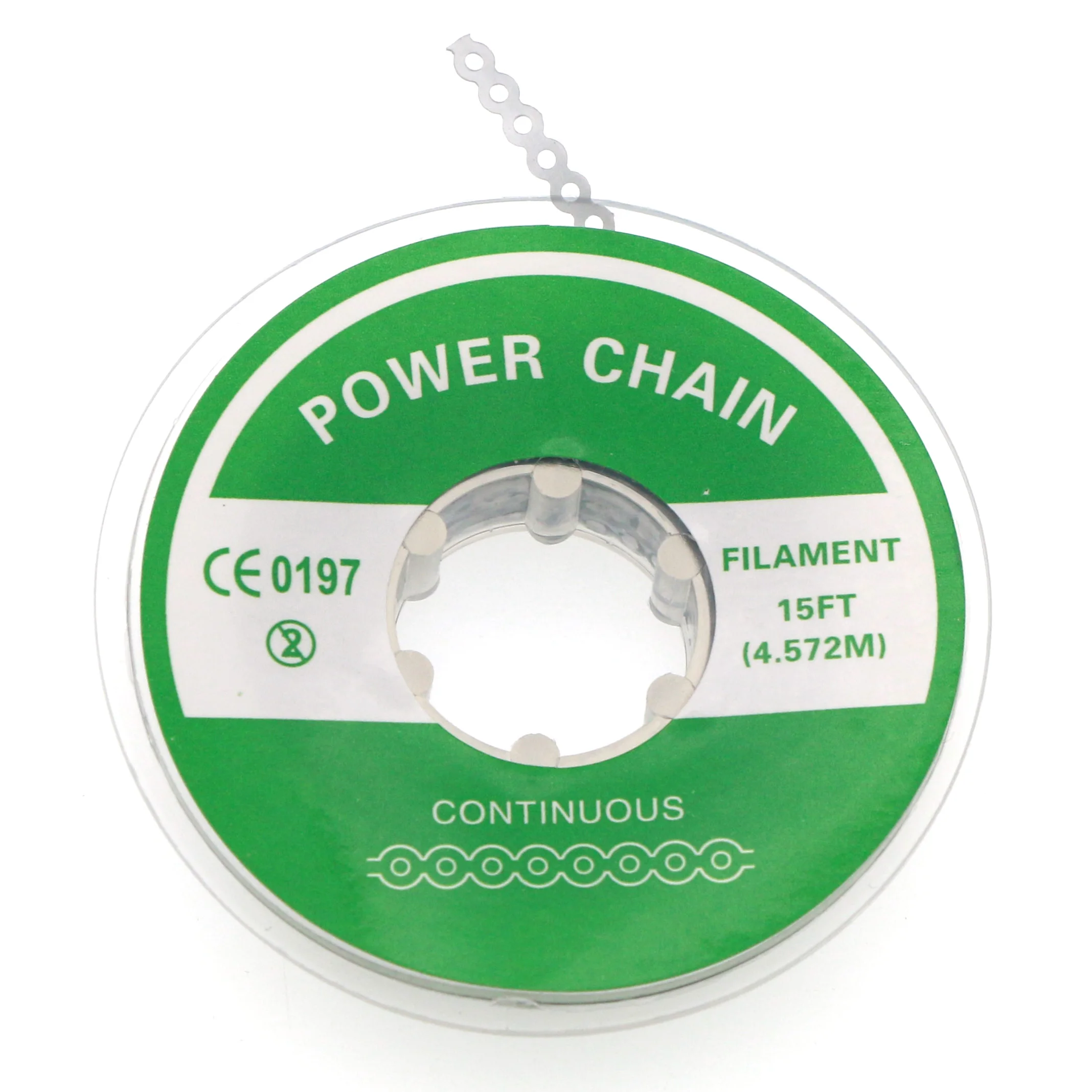 Grey Dental Orthodontic Elastic Ultra Power Chain Brace Spool Rubber Band High Strength Coil Tools Continuous Type