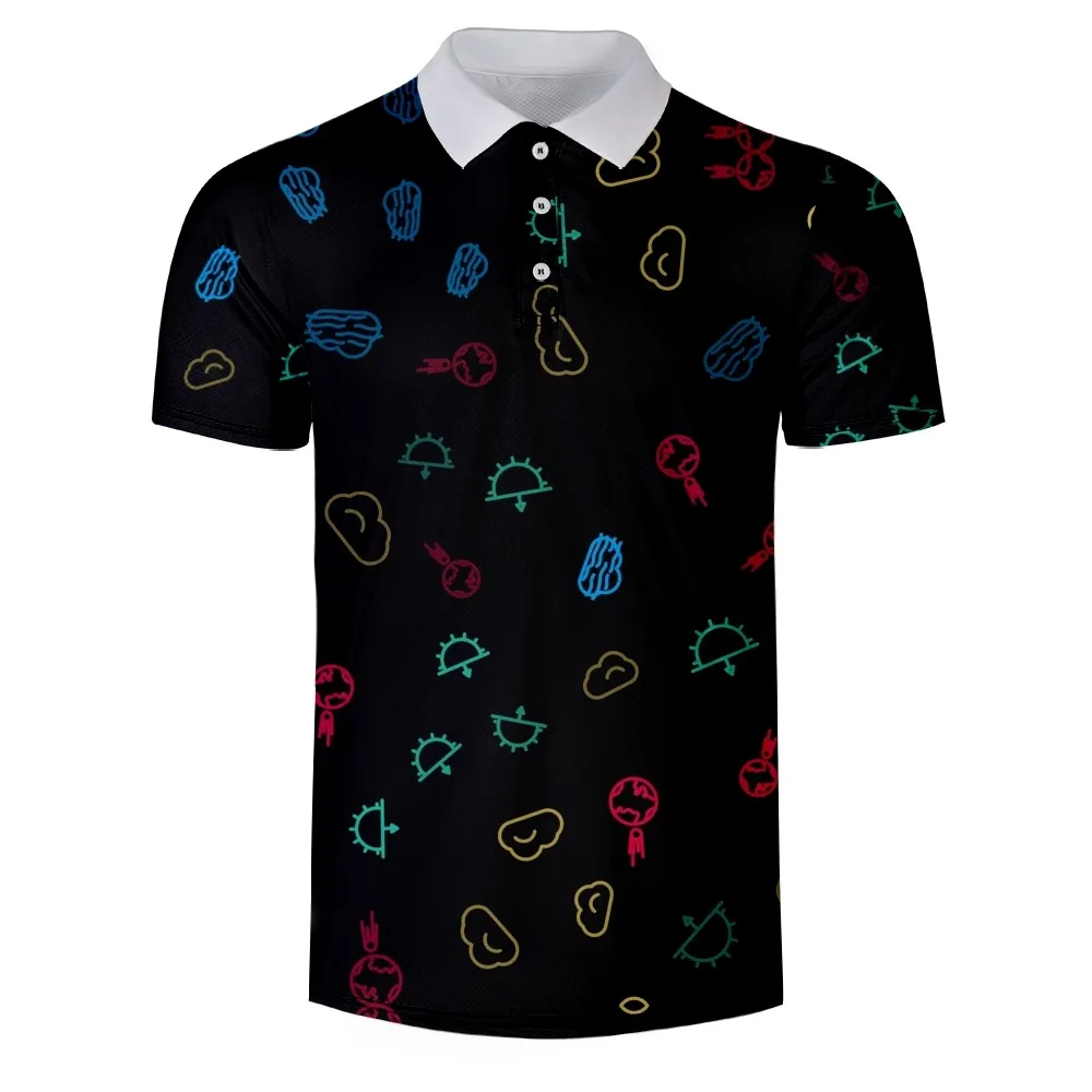 

022 new men's casual breathable golf top can be customized with fashionable business new sports top marine organism Polo