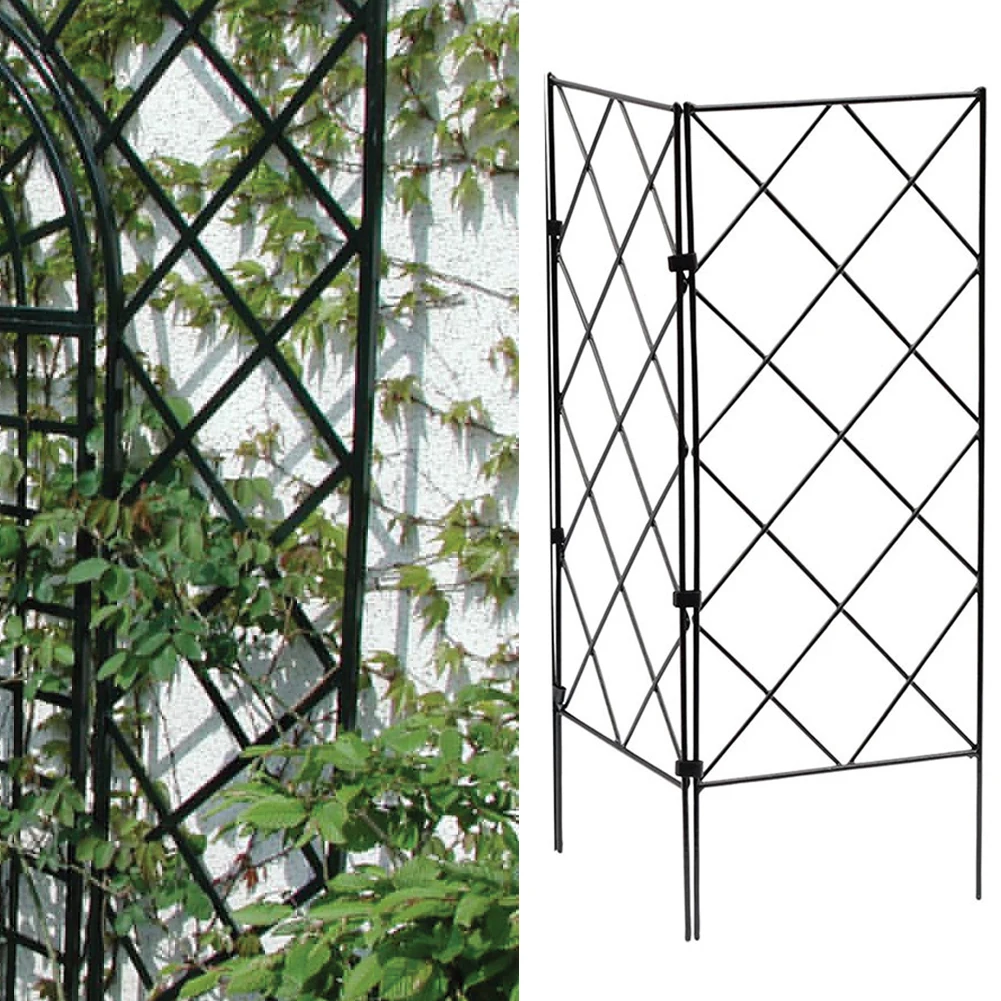

3pcs Balcony Vegetables Reusable Outdoor Garden Connectable Deformable Iron Plant Supports Home Vegetable Trellis Tomato Cages