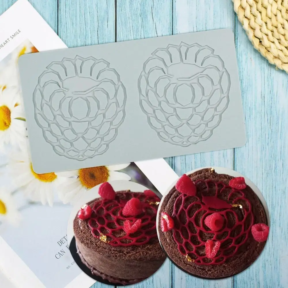 

Tool Chocolate Stencil Border Decoration Cake Decorating Fruit Pineapple Banana Silicone Mould Lace Mat Cake Lace Mold