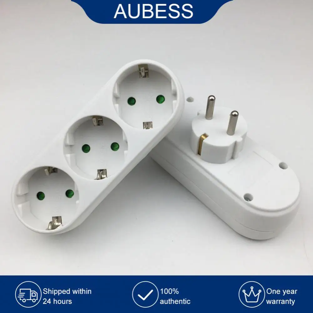 

Small Eu De Plug Converter Portable Power Conversion 16a 250v 3500w 1 Out 3 Wall Socket Suitable For Travel And Home Smart Home
