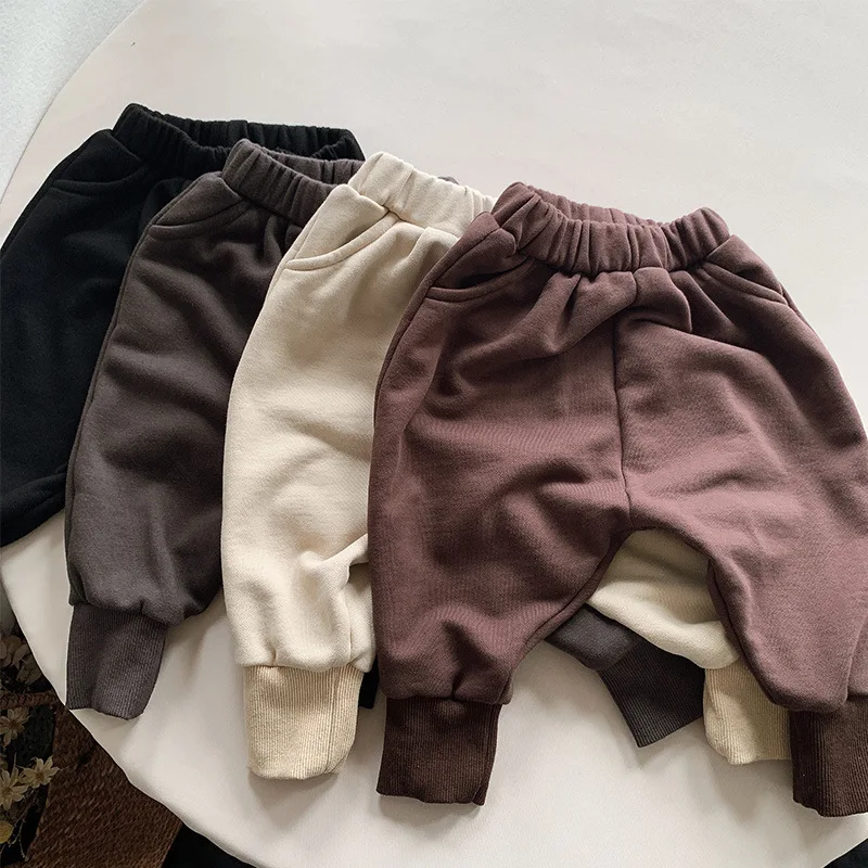 

Toddler Harem Trousers New Pure Color 1-6T Baby Boys Girls Fashion Loose Pants Korean Style Casual Comfortable Kids Autumn Pant