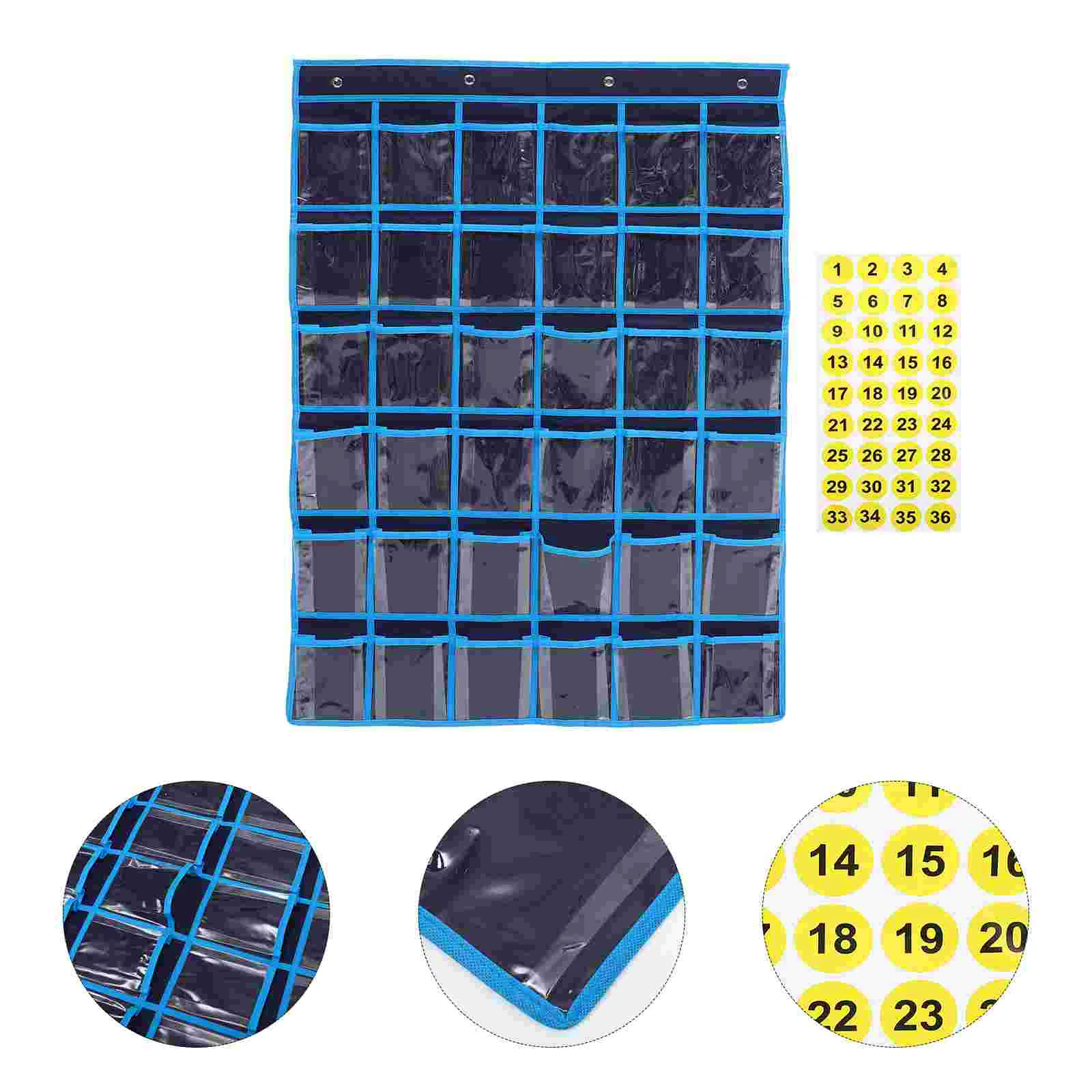 

Stand Classroom Storage Bag Holder Card Hanging Non-woven Fabric Door Mobile Child Calculator
