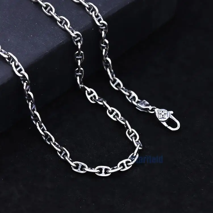

S925 pure silver tide people contracted niche design chain necklace chain street clavicle female temperament