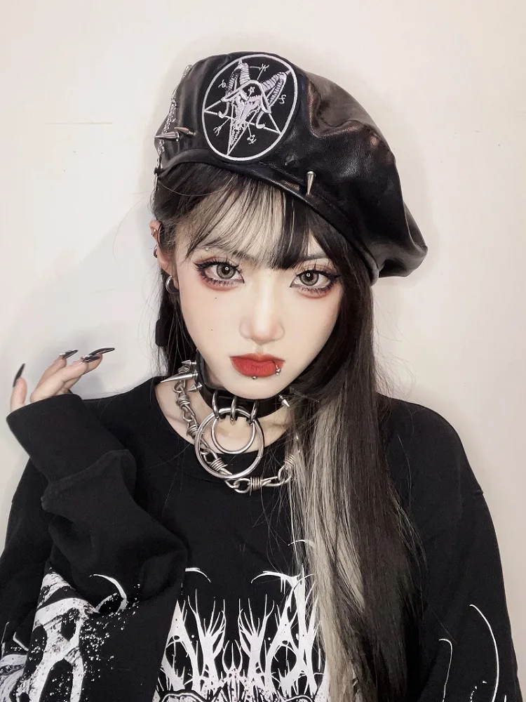 Lady Hat Japanese Style Beret for Women Halloween Hair Accessories Bat Wings  Devil Dark Punk Berets Fashion Goth Lolita Hats - AliExpress