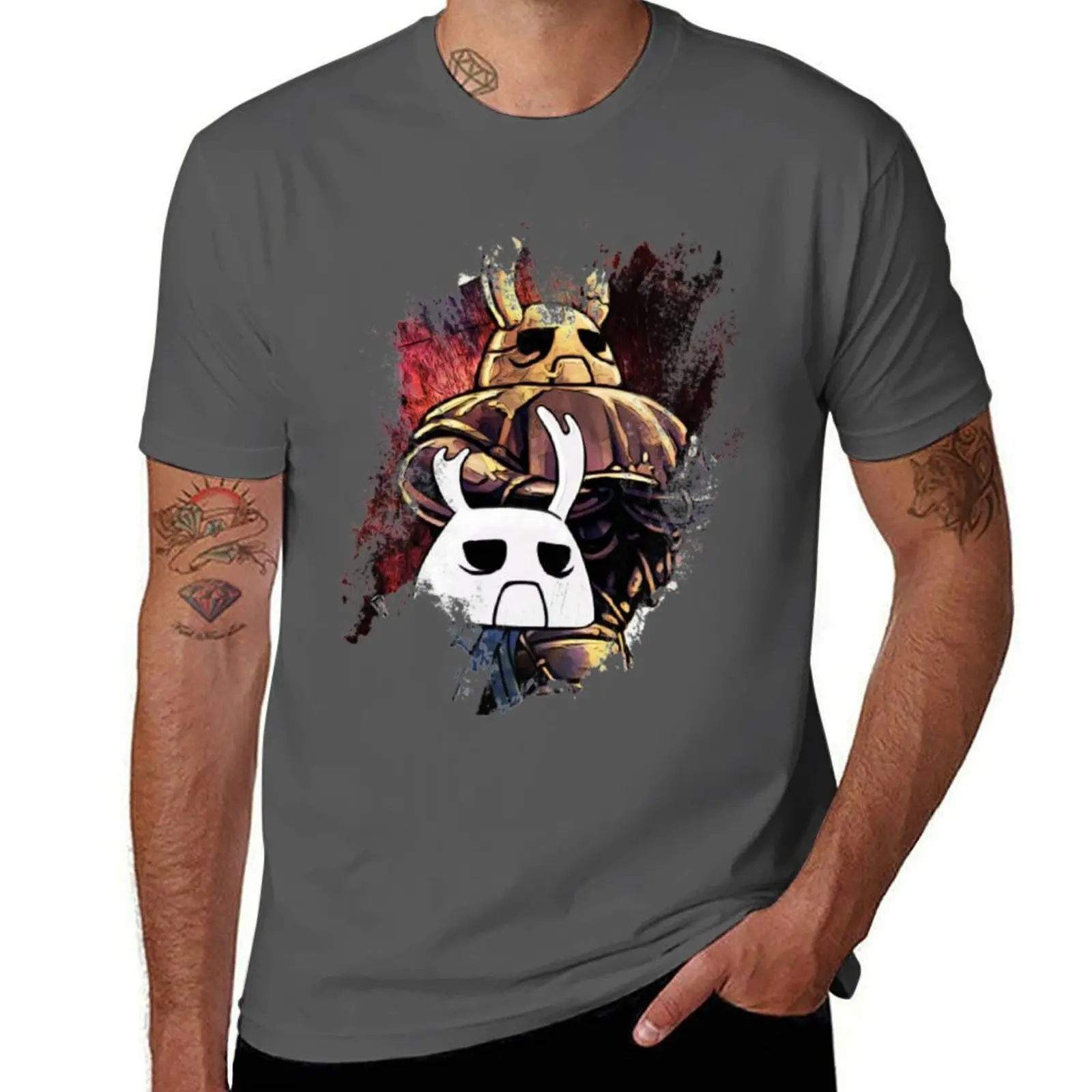 Фото Футболка Hollow Knight Zote, мужские футболки, хлопковые мужские футболки для мужчин, повседневная футболка №1