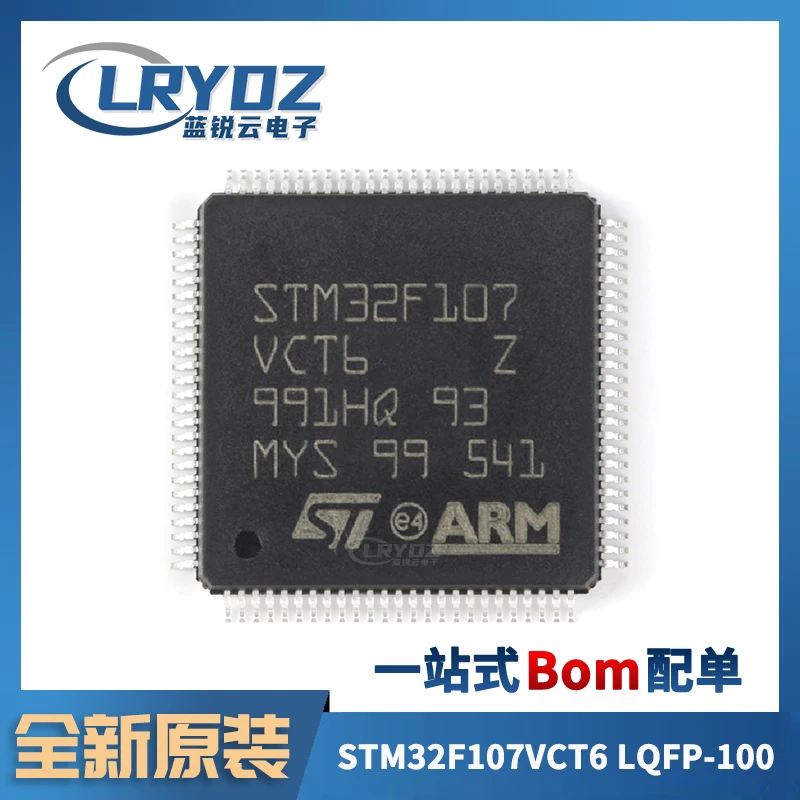 

free shippingSTM32F107VCT6 LQFP-100 ARM Cortex-M3 32MCU 5pcs