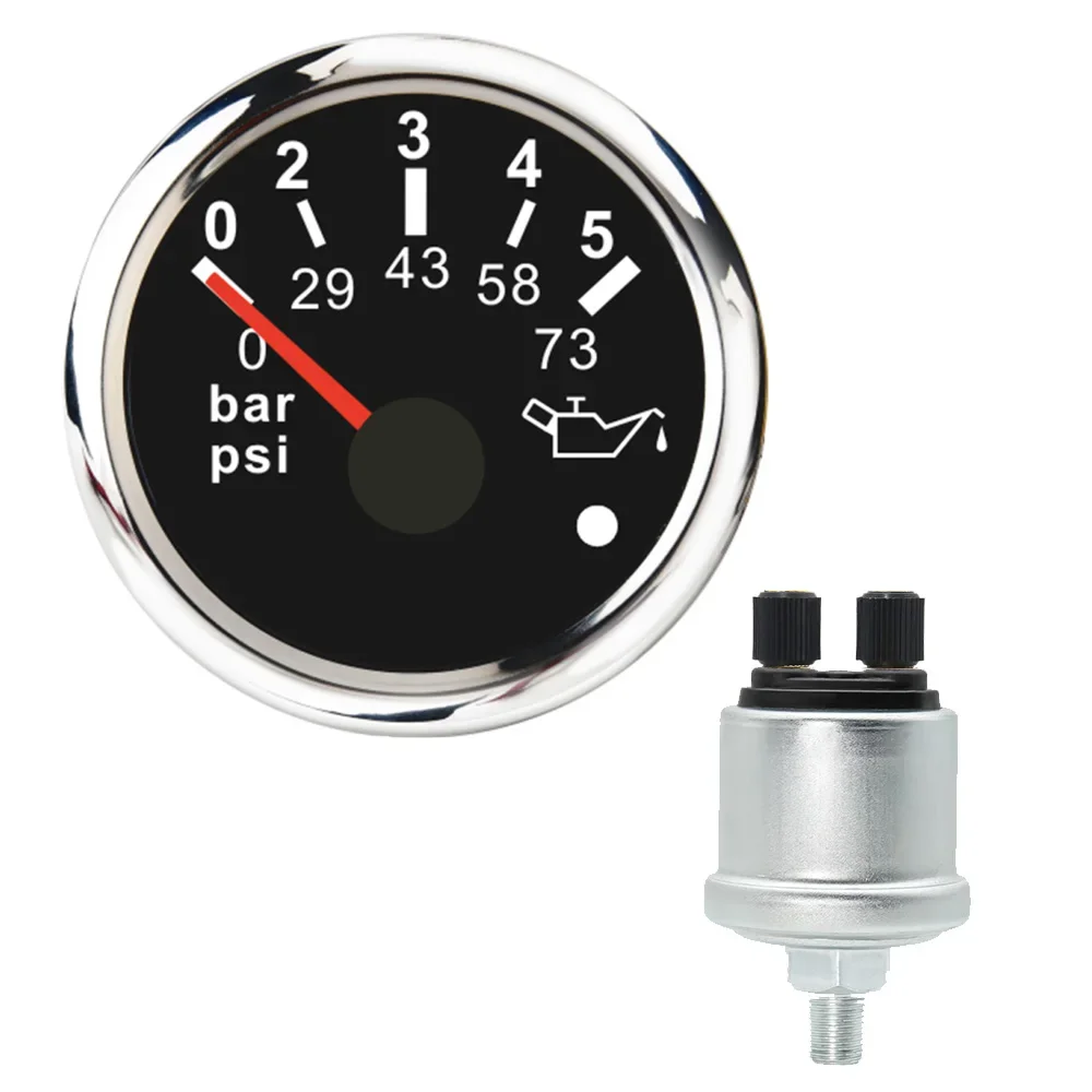 

Автоматический Датчик Давления Масла 0-73psi/0-145psi С Красной Подсветкой, Диаметр 52 Мм
