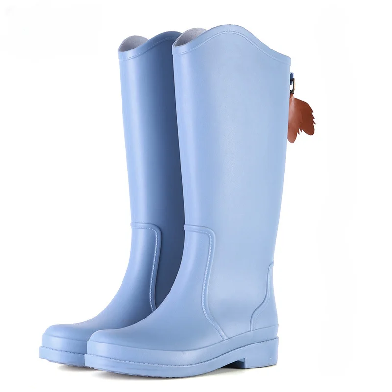 Fashion Women's High-tube Rain Boots Waterproof and Non-slip Ladies Rain Boots Outdoor Soft Sole 2023 New Knee-length Rain Boots