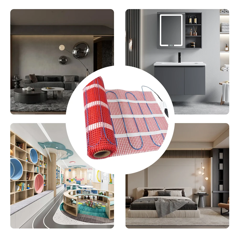 Электрический самоклеящийся коврик для теплого пола керамической плитки