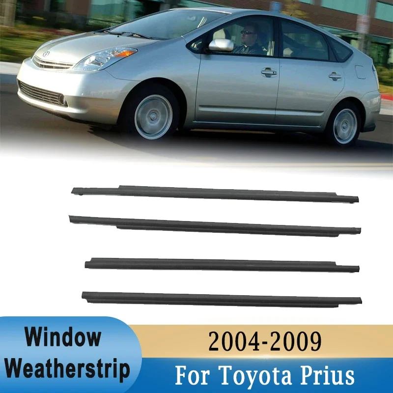 

Наружные Уплотнители для окон Toyota Prius 2004-2009, Резиновая лента для боковых дверей и окон, молдинговая отделка, герметизирующий протектор, 4 шт.