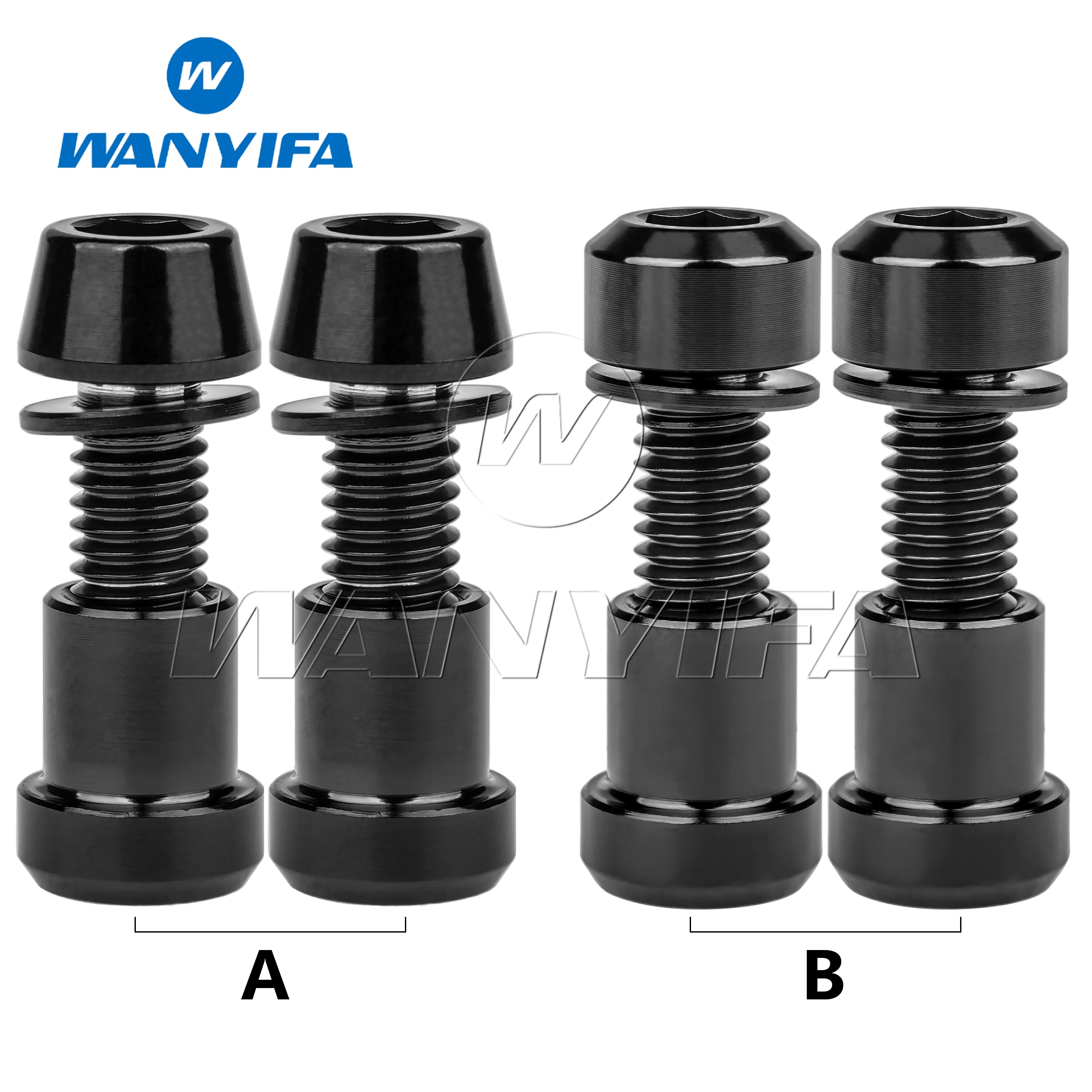 Титановая гайка Wanyifa M5 + титановый болт M5x16 18 20 мм с шайбой и шестигранной головкой для замка передней вилки штока