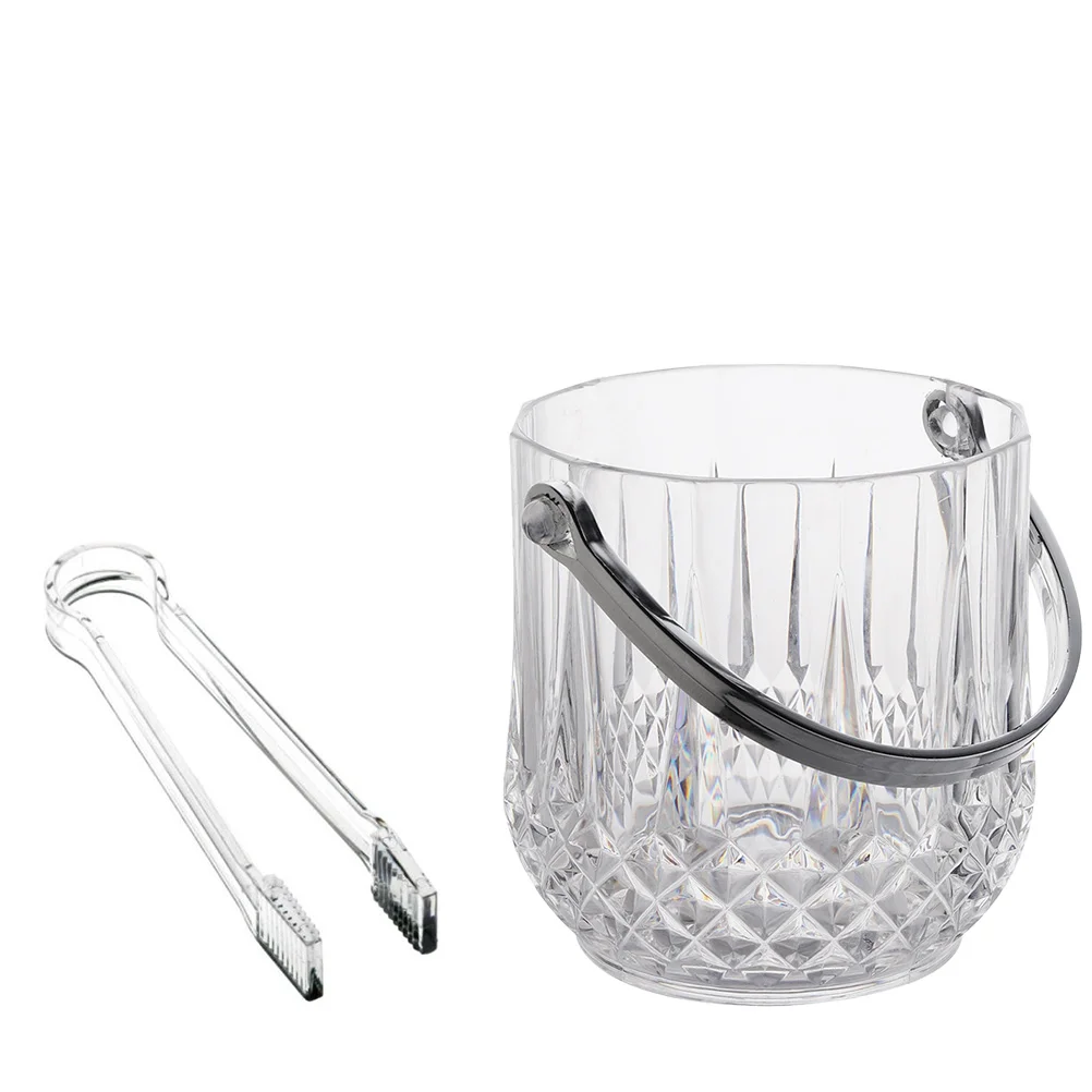 

Bucket Icebar Coolerchampagne Cube Chiller Cocktailtongs Container Beer Tong Holdercrystal Beverage Bucketsbottle Clear B