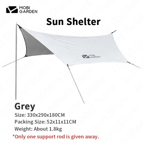 MOBI GARDEN А-образная башенная палатка чернo-серая