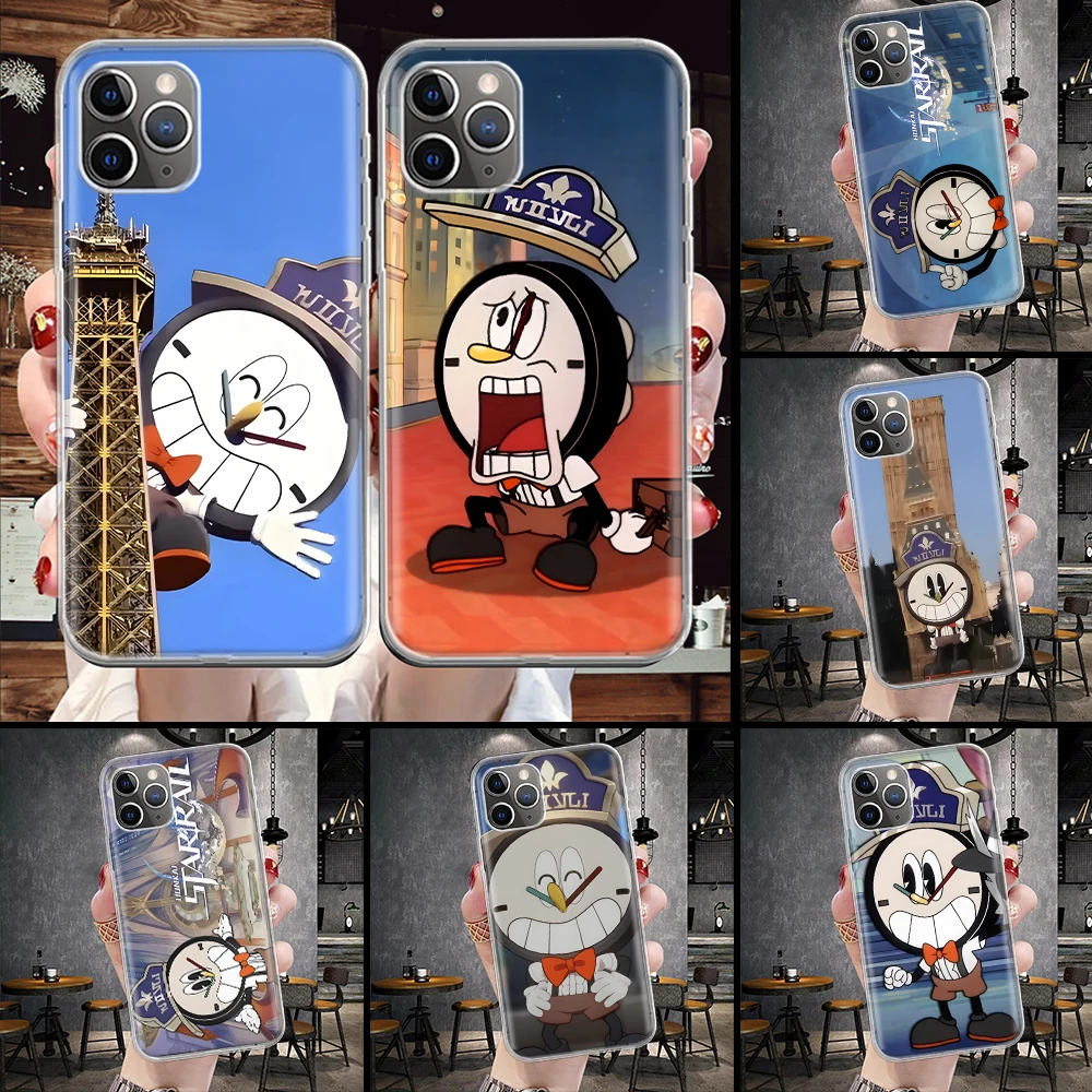Фото Мягкий чехол для телефона Honkai Star Rail Clockie для iPhone 11, 17 Air, 17E, 16E, 16 Pro Max, 15+, 14 Plus, 13, 12, Apple 7, SE, 8, Fundas Coque 11 №1