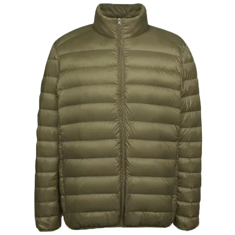New Man Stand-up Collar Puffer Jacket Soft Matt Waterproof Fabric Down Jackets Seamless Winter Autumn Warm Outerwear Coat Blazer