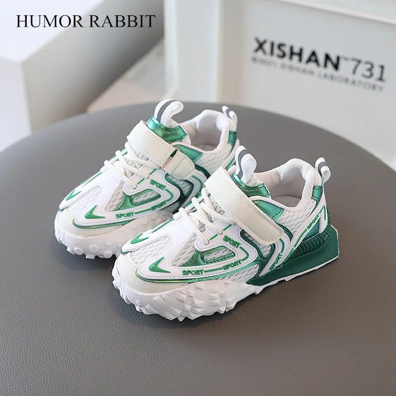 

Size 27-37 Kids Sport Shoes Running Shoes Boys Girls Sneakers Tenis Infantil Pink Black Green Breathable Antislip Children Shoes