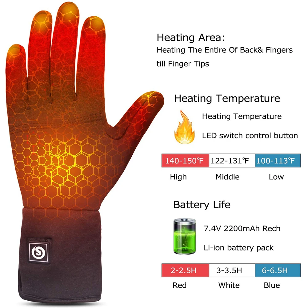 

Перчатки для защиты от скалолазания на открытом воздухе, теплые перчатки для сенсорного экрана с подогревом для взрослых