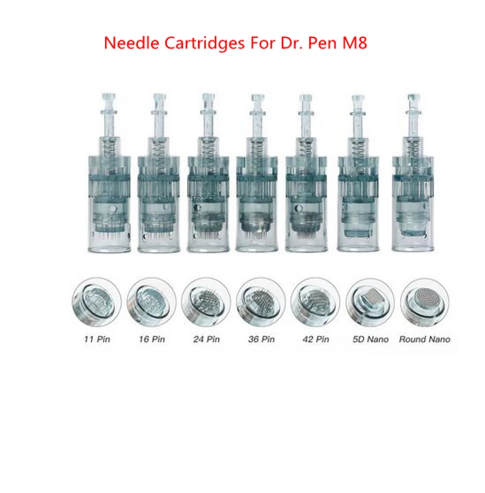 

10/50Pcs Dr. Pen M8 Needle Cartridges Bayonet Cartridges 11 16 36 42 pin Nano Needle MTS Microneedle for Dr pen M8 Microneedling