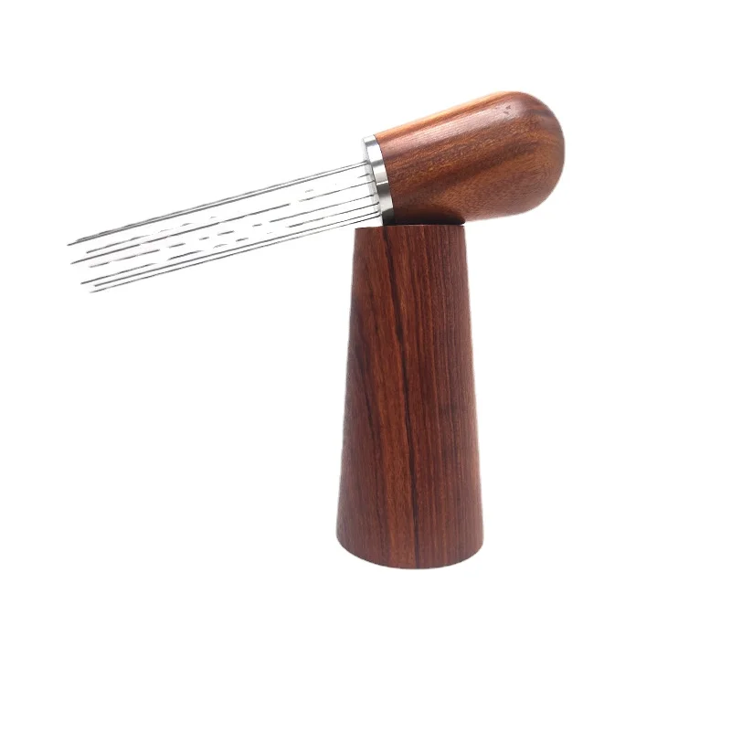 

Игла из нержавеющей стали для темпера кофе, 10 игл, дистрибьютор, деревянная ручка, 0,3 мм, струйный резак для эспрессо, подарок, кофейный порош...