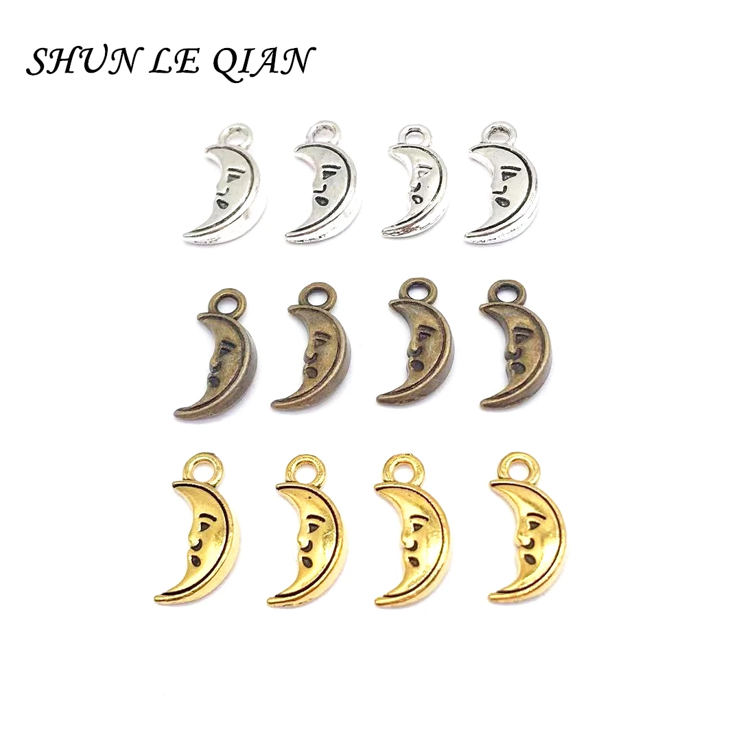 

Wholesal 42 pcs smiley moon Charms Pendants Earrings Necklace Bracelet Ankle Accessories for Jewelry Making Findings