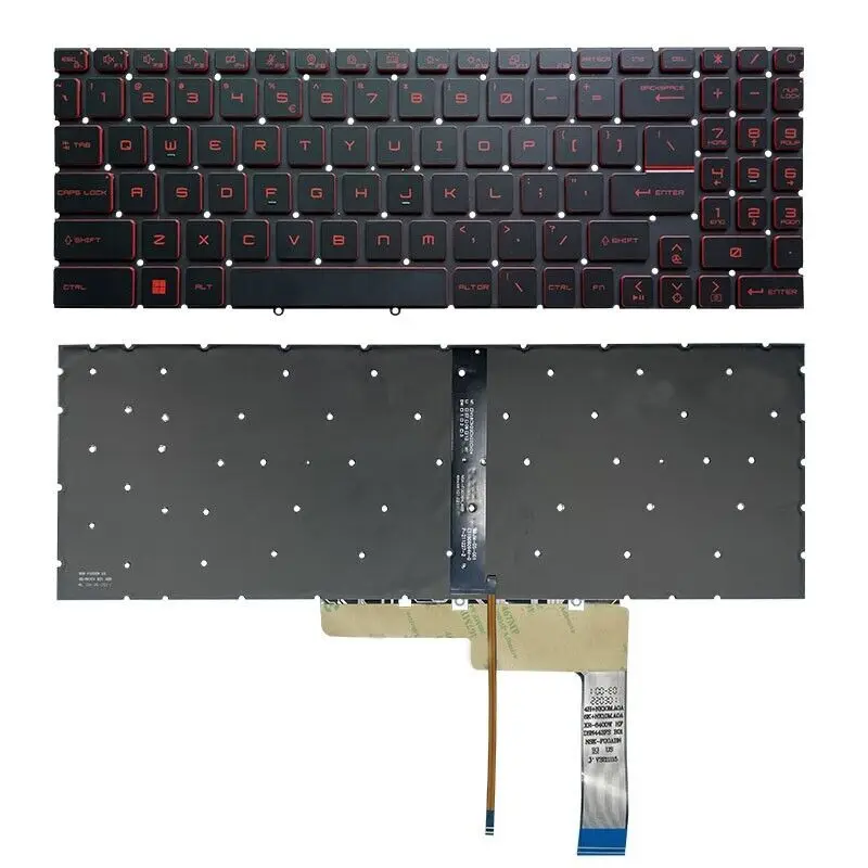 Английская клавиатура US для MSI Katana GF66 11SC 11UC 12UD 12UGS GL66 12UGK 12UEK 11UDK
