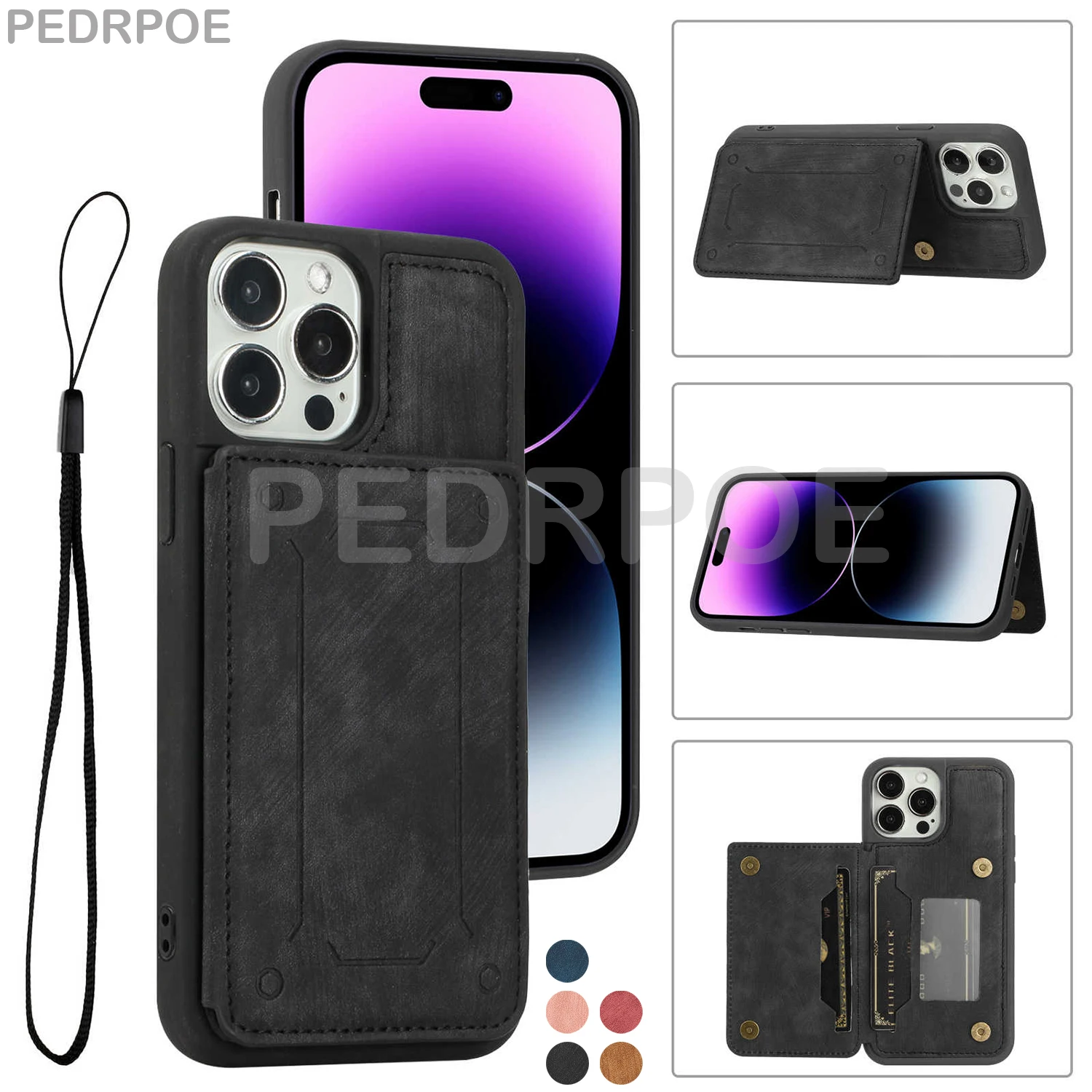 Кожаный магнитный чехол для телефона iPhone 14 13 12 11 Pro Max XS XR X SE 8 7 6 6S Plus с откидным