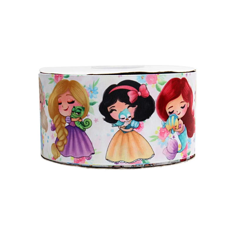 

Printed 10yards Disney Princess Baby Cartoon Grosgrain Ribbon for Bows DIY Craft Supplies Decoration Handmade Materials