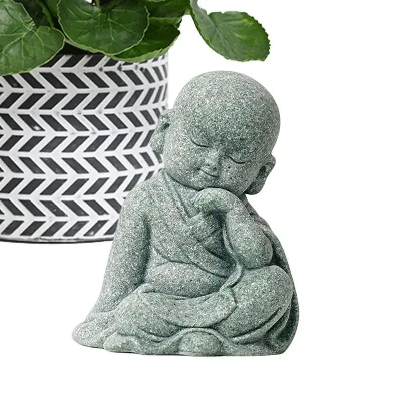 

Маленькая искусственная фотостатуя, статуя Будды дзен-монахи для украшения дома