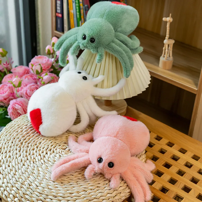 

Artificial Spider Plush Toy Four Colors Kawaii Children Accompany Doll Nap Pillow Office Chair Cushion Send Girls