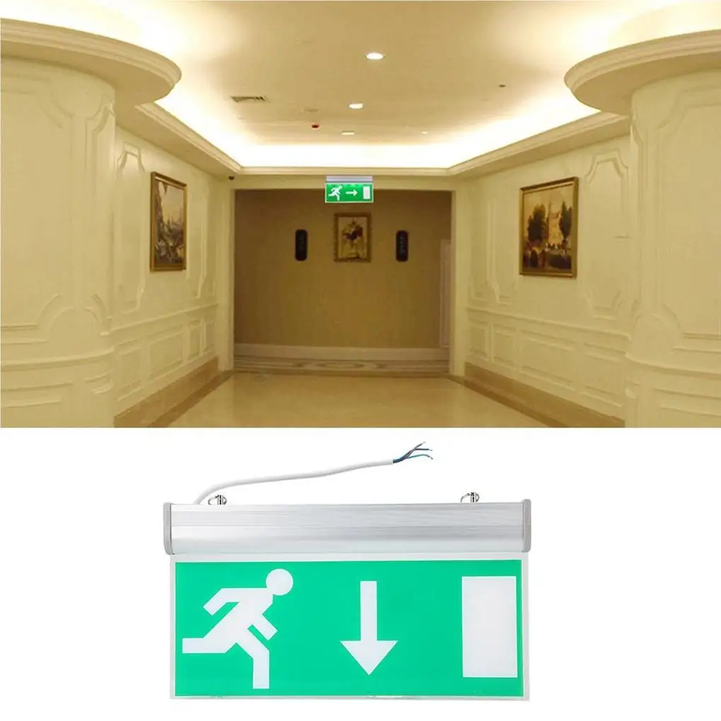 

Emergency Light LED Sign Wear-resistant Exit Lighting Evacuation Low Power Consumption Indicator Light Library Hotel Places
