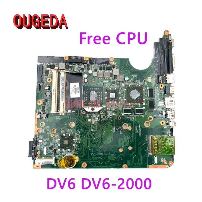 Оригинальная материнская плата OUGEDA DAUT1AMB6E0 571187-001 для Hp Pavilion DV6 системная HD 4650 1 ГБ