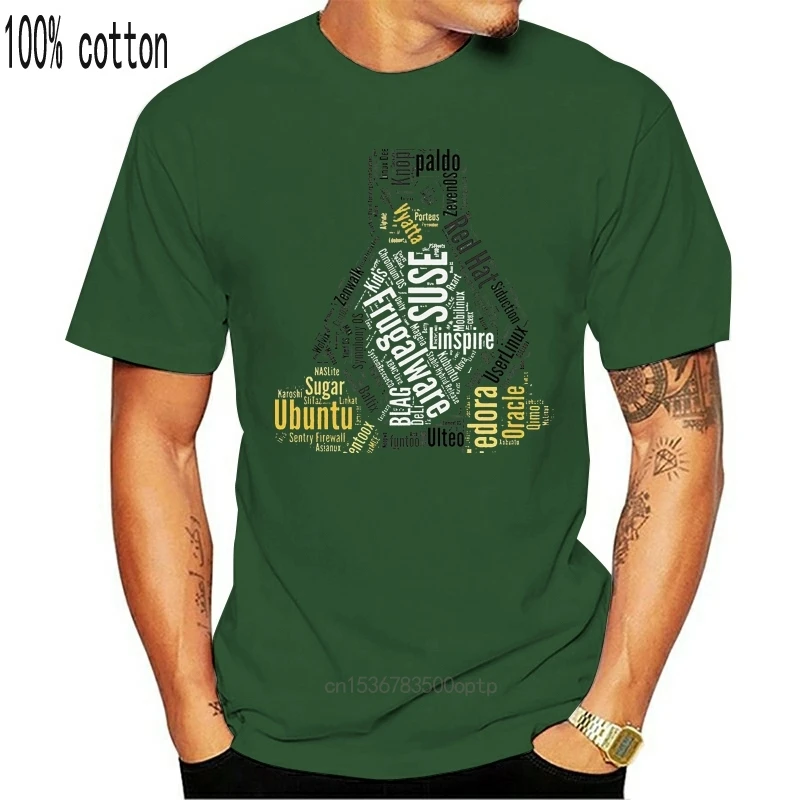 Футболка мужская с круглым вырезом хлопковая коротким рукавом дистрибьюция Ubuntu