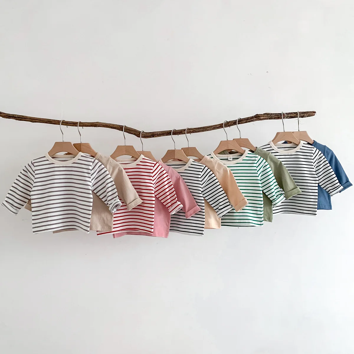 0-2 Years Infant Clothing 2023 Spring Autumn Baby Girls Bottoming Shirt Striped Long Sleeve Toddler Kids Top For Newborn T-Shirt