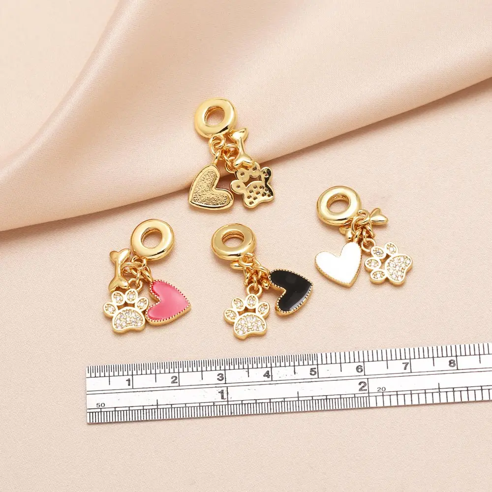 OCESRIO Модные Разноцветные эмалевые сердца для ожерелий медные позолоченные