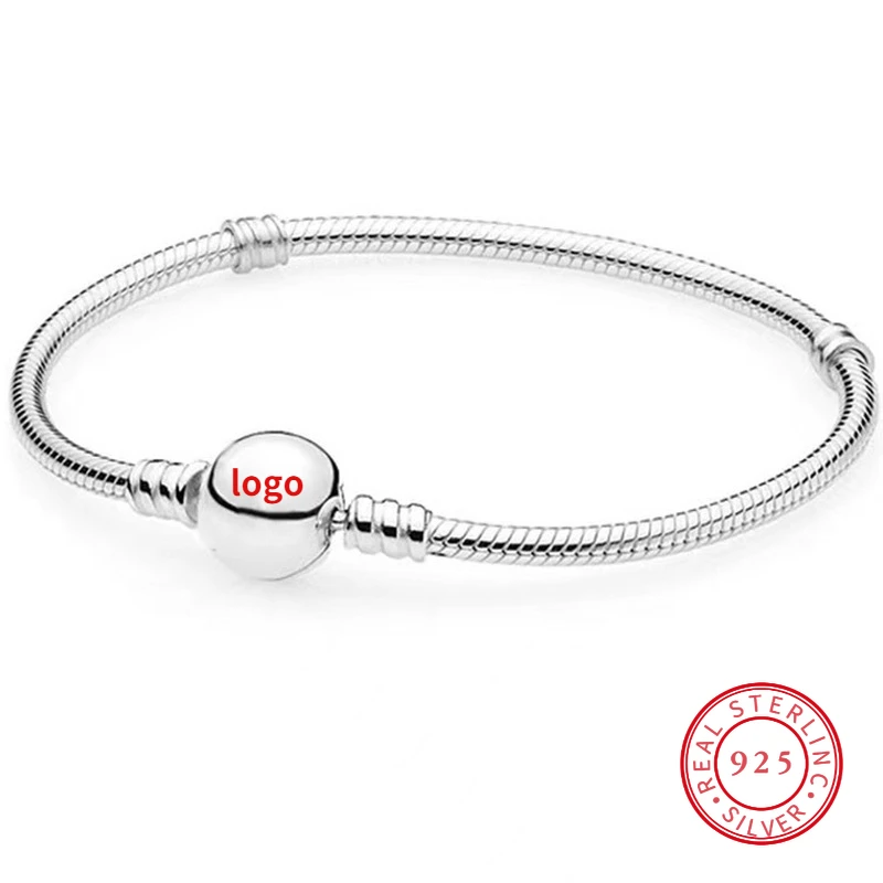 

Браслет из серебра 925 пробы с круглыми бусинами