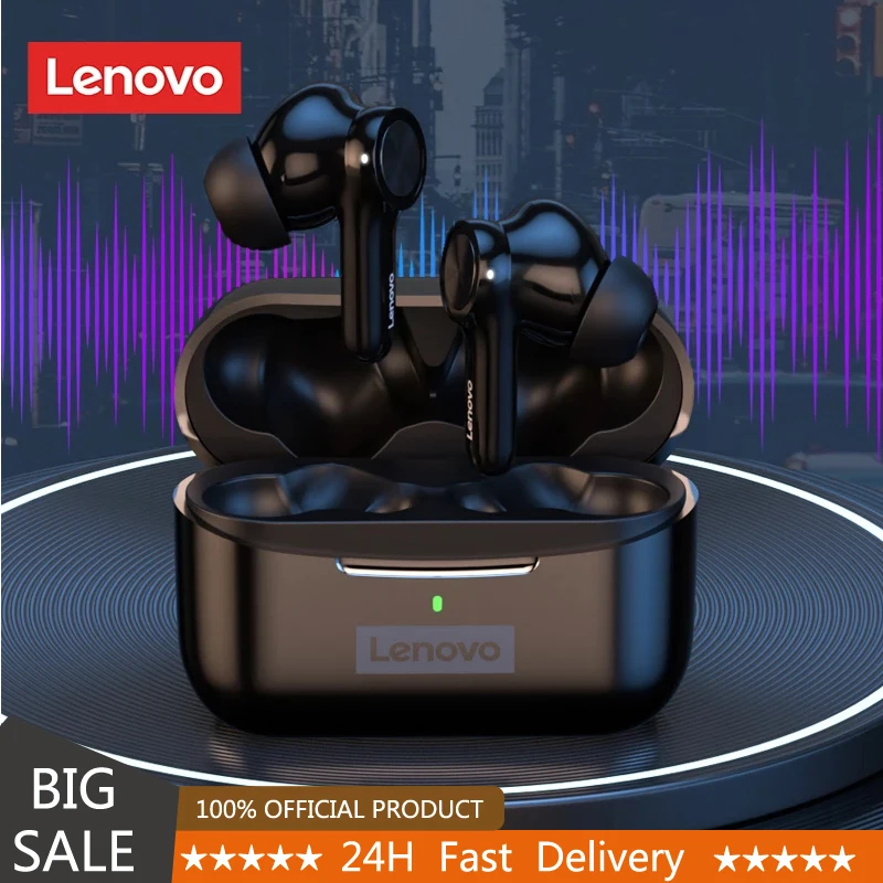 

Lenovo LP70 Bluetooth 5.2 Earphones Intelligent ANC Noise Canceling TWS HIFI Sound Wireless Headphones with Mic Handfree Earbuds