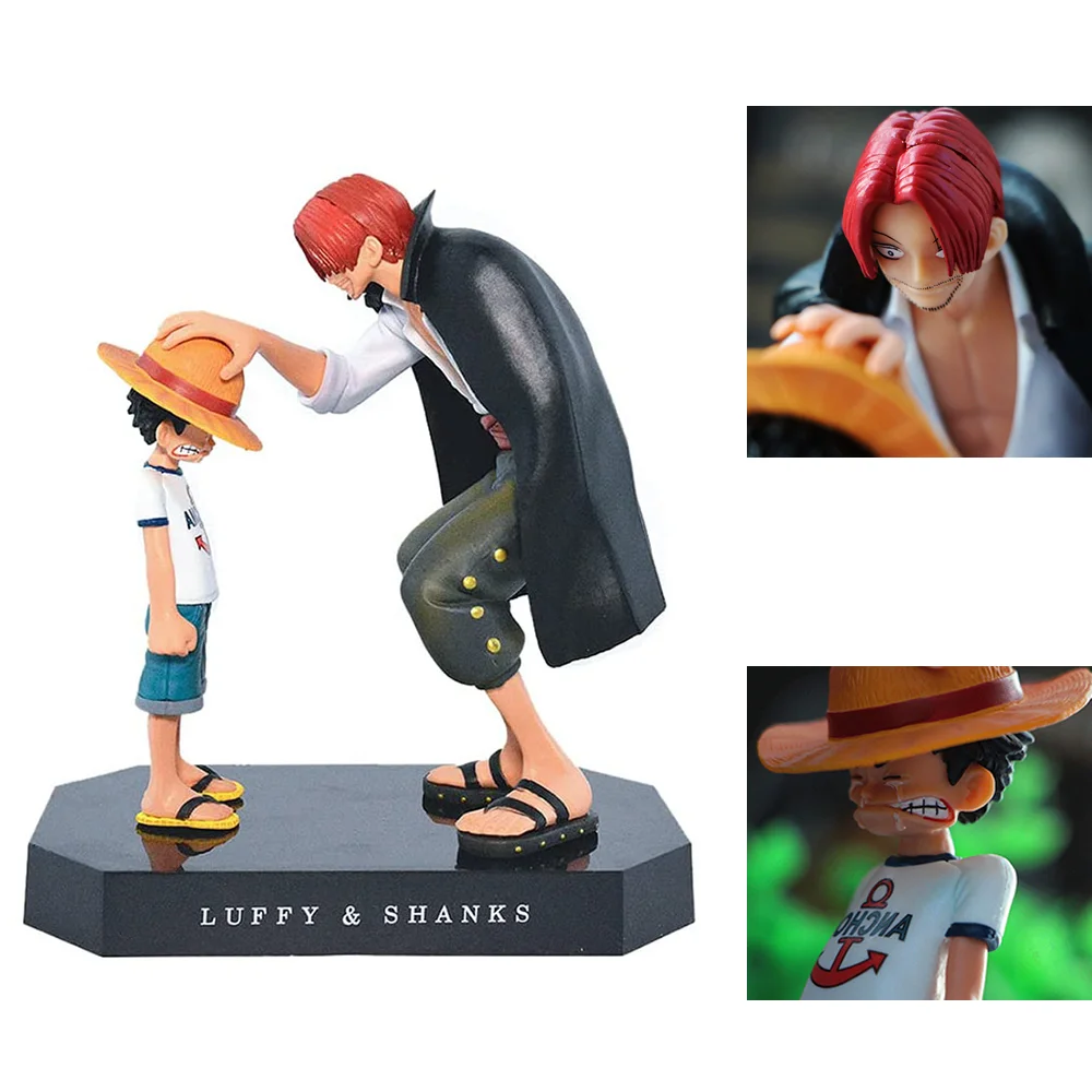 

Аниме Луффи и Шанкс Фигурки милая фигурка цельная фигурка украшение модель Коллекция мультфильм дети игрушки Рождественский подарок