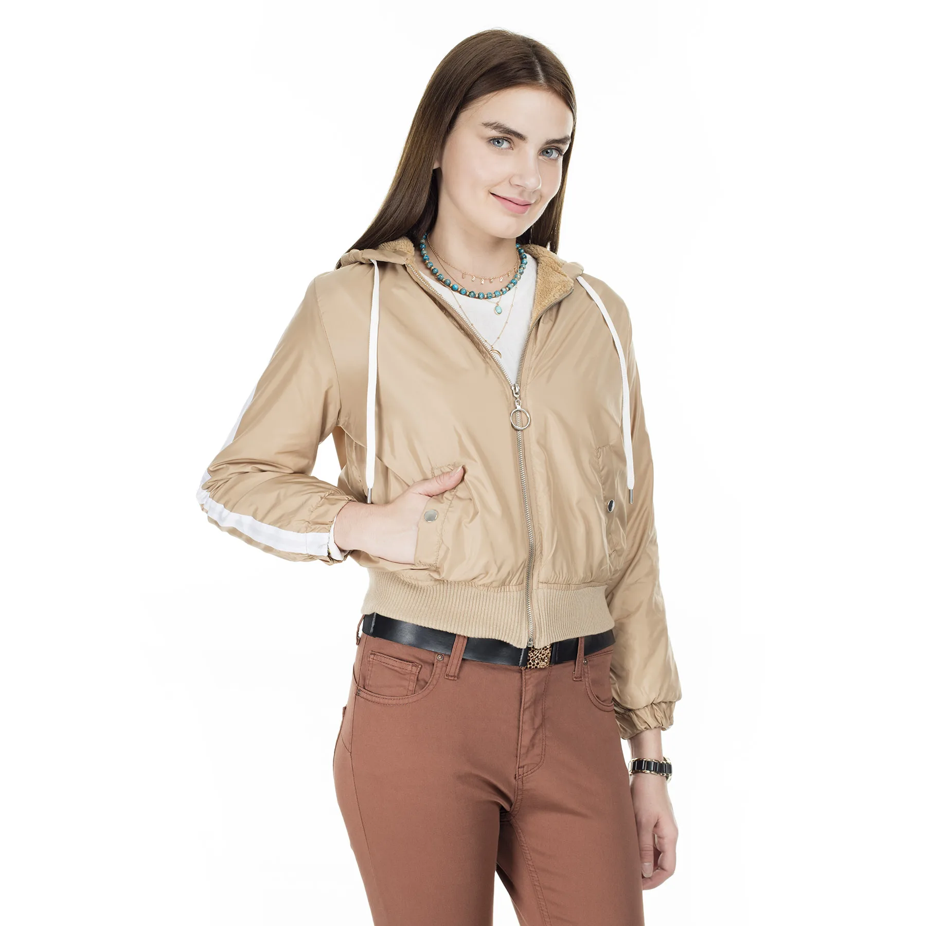 Lela M215247 пальто с капюшоном из плюша женские 551|Женские парки| |