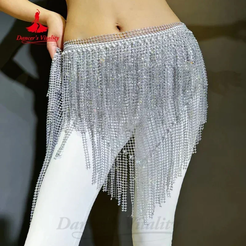 Треугольный набедренный шарф с кисточками и бриллиантами для взрослых детей