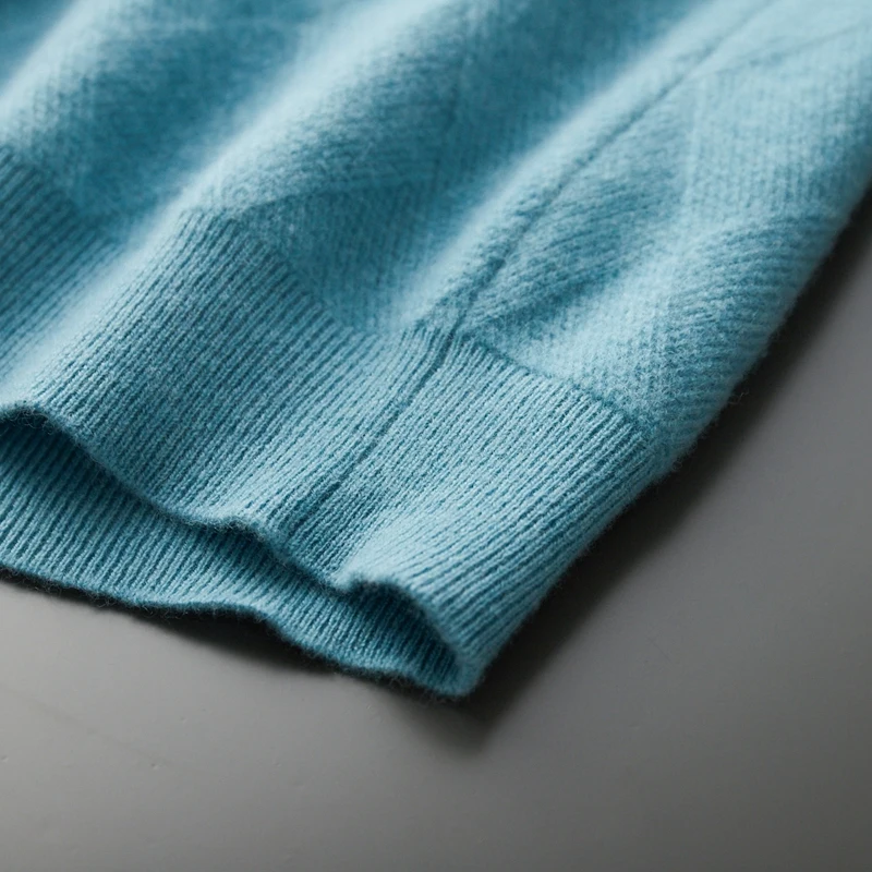 Мужской кашемировый свитер большого размера с круглым вырезом теплый утепленный