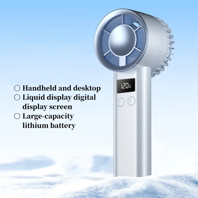 

Новый 120-скоростной ручной супер тихий USB перезаряжаемый мини-вентилятор портативный вентилятор для офиса, кемпинга, путешествий, подвесной настольный компьютер двойного назначения