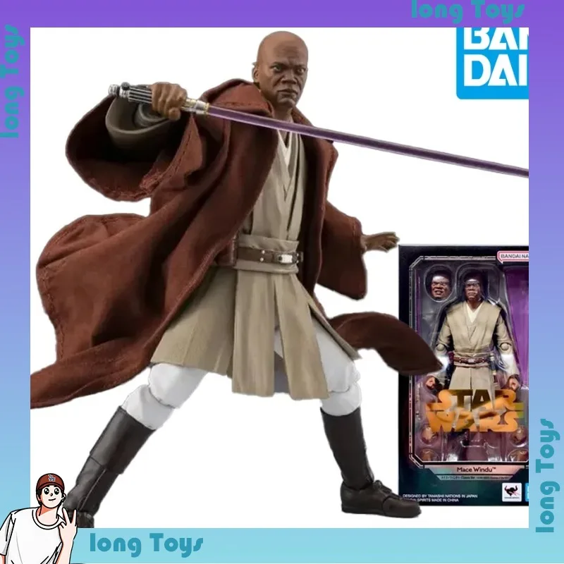 Фото В наличии 100% оригинальная эксклюзивная фигурка BANDAI S.H.Figuarts shf Tamashii Nations Star Wars Revenge Of The Sith Mace Windu №1