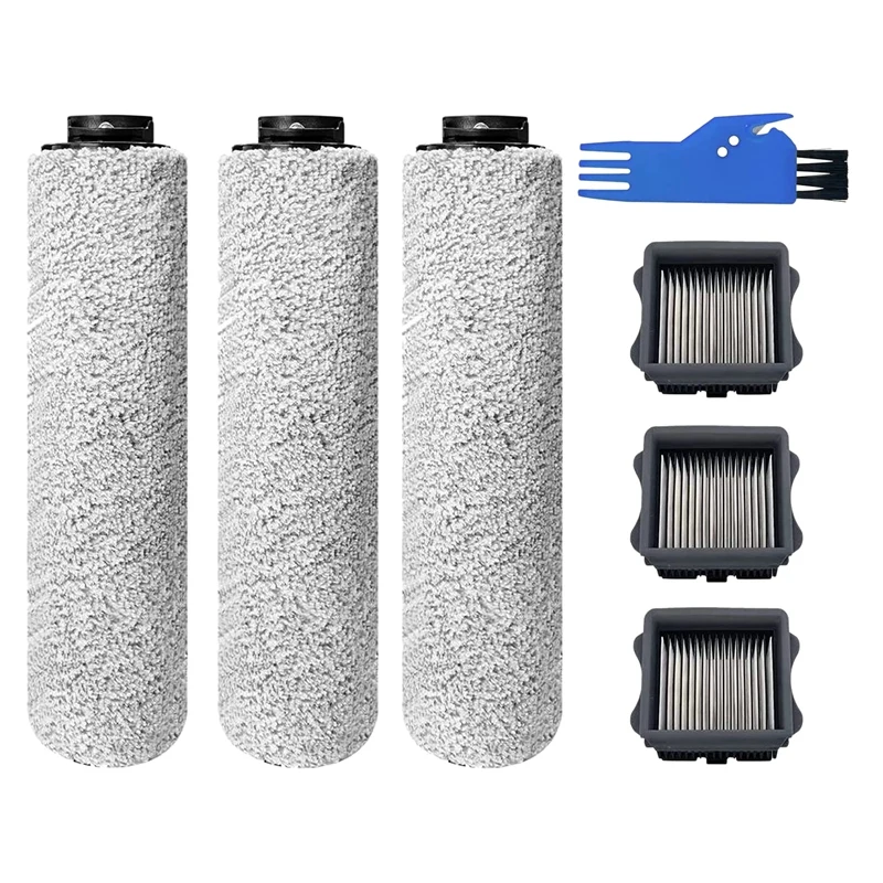 

Hot YO-7 Pcs Replacement Brush Roller Vacuum HEPA Filter Kit For Tineco Ifloor 3 Ifloor One S3 Cordless Wet Dry Vacuum Cleaner