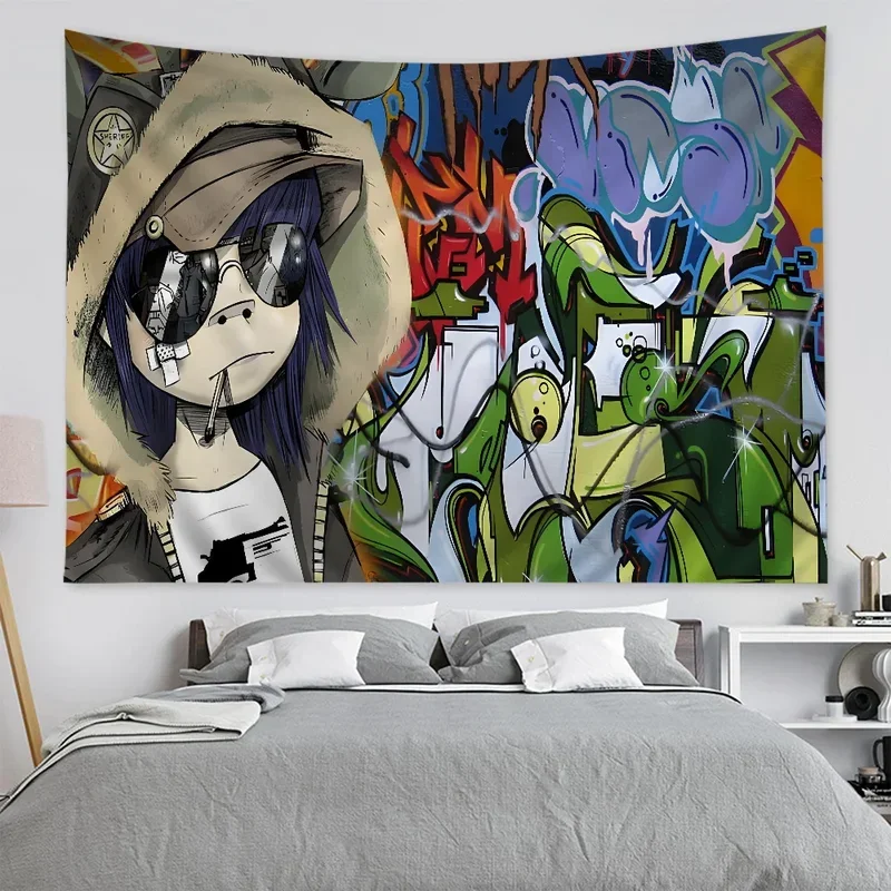 Настенные Ковры G-gorillaz в стиле хиппи искусство научная фантастика домашний декор