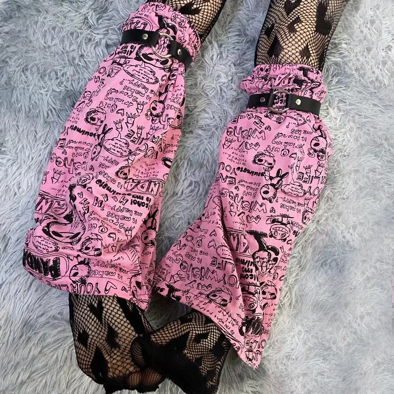 Harajuku Legs Warmer Lovely Pink Lolita Socks Japanese Fashion Sexy Kawaii Socks JK Fluffy Loose Socks Ropa Dark Goth Mujer