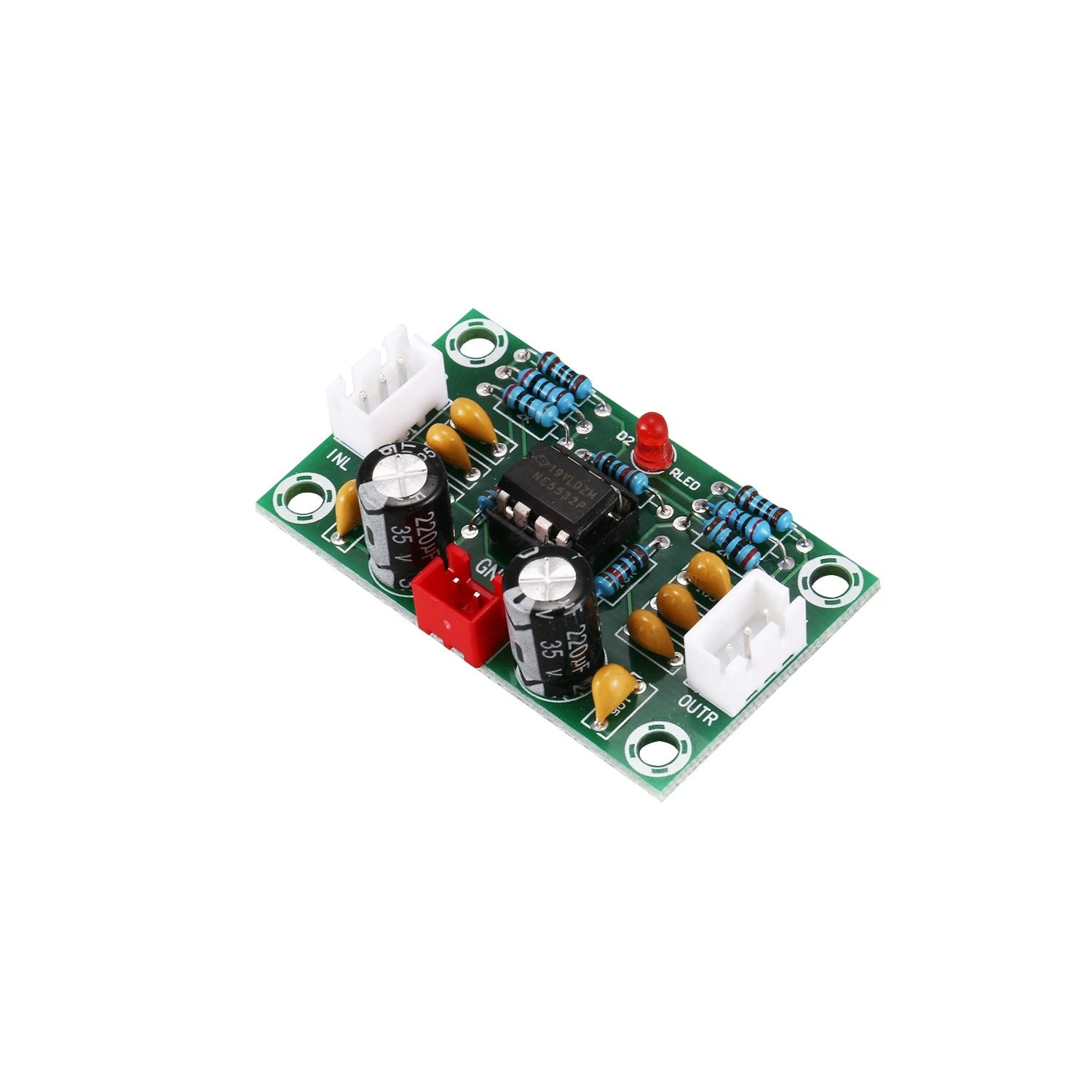 

Mini Preamp Op Amp Module Amplifier Dual Channel NE5532 Preamplifier Tone Board 5 Times Wide Voltage 12-30V